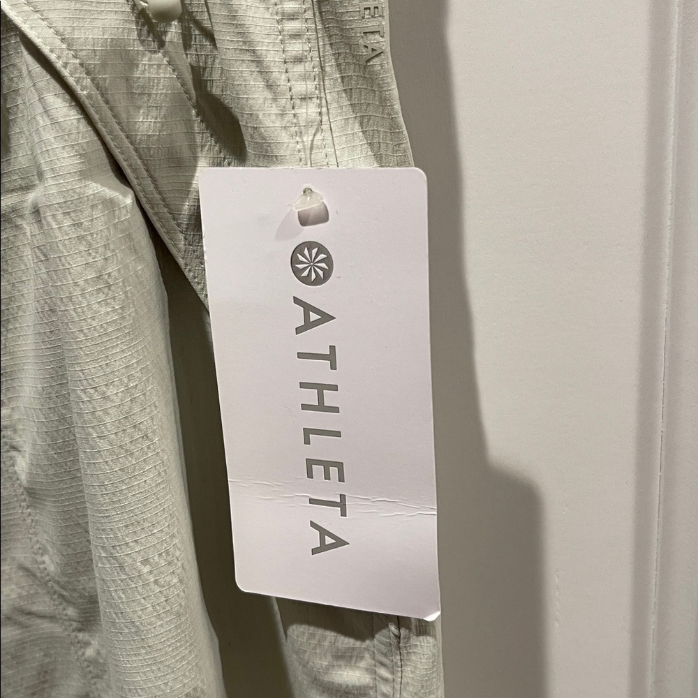 Athleta Trekkie High Rise Parachute Pant Sz 8 Mint Green Paperbag Waist Pull NWT - Picture 8 of 14